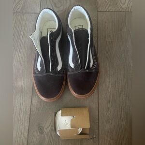 Brown and White vans Sneakers shoes